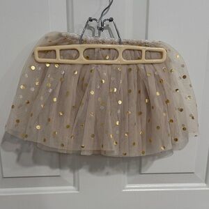 Gold Polka Dot Kids Skirt